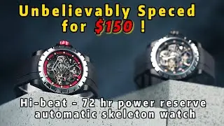 Unbelievably Speced for $150 Hi-beat - 72 hr power reserve automatic skeleton watch Boderry Windmill