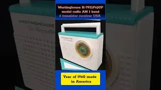 made in USA 1960 portable famous Westinghouse H-793GP AM band 6 tran radio# FM receiver#oldradio