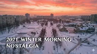 Winter Morning Of 2021 Nostalgia ❄️&nbsp;1 Hour Snowfall Ambience, Bird Sounds, Calm Background