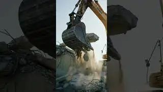 Epic Demolition! Crane vs Concrete Wall 🏗️💥