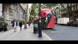 Golden Hour London 🇬🇧 Walk on Northumberland Avenue in West End. Calm and Quiet Day.