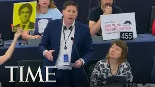 Protests Mark Opening Of European Parliament | TIME