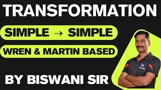 (3) Transformation Made Easy: Simple- Simple | All Grammar Elements | Exam Cracker Class #biswanisir