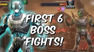 First 6 Boss Fights (Ultron Drone Bosses) - Variant: Ultron's Assault - Marvel Contest Of Champions