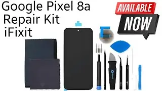 Cracked Screen Google Pixel 8a Screen Replacement Fix Kit Offered by iFixit DIY Screen Repair How To