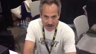 Larry Thomas at the Big Finish Games 'Tesla Effect' Booth