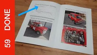 Classic mini rally car has a passport / log book