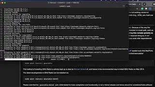 Installing GNURadio on a Macbook pro