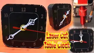 How to make Laser Cut Table Clock | DIY Clock | Making Desk Clock with Living Hinge #VectorsFile