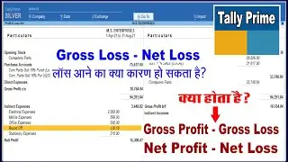 Gross Profit and Gross Loss In Tally Prime | Net Profit And Gross Profit In Tally Prime | Tally