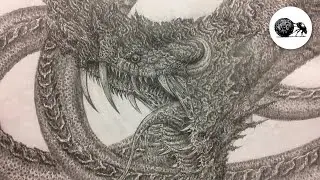 The Art of Leng : Speed Drawing The Dark Naga - (วาด พญานาค สีดำ)