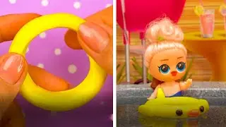 DIY Cute Mini Swim Float For Barbie| MINIATURE IDEAS FOR DOLLHOUSE | #Shorts