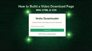 How to Make a Video Download Page Using HTML & CSS | Beginner Friendly Tutorial