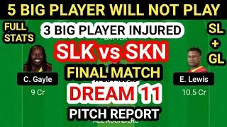SLK vs SKN Dream 11 Team Prediction | SLK vs SKN Final Match Dream 11 Team Analysis Pitch Report