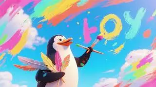 Penguin Paints the Sky with Letters &ndash; ABC Learning Song for Kids 🐧🎨🔤