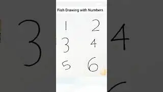 😲👌🏻 How to draw fish drawing from 1 to 6 number 🦈 #trending #viralshort 🐠🐟🥳