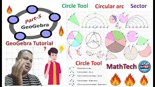 GeoGebra Tools|GeoGebra Tutorial|Introduction to GeoGebra|How to draw circle|2d,3dGeometry|MathTech|
