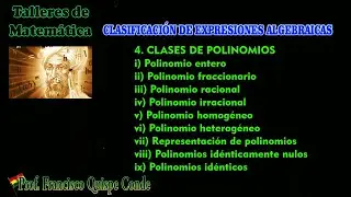10 CLASES DE POLINOMIOS