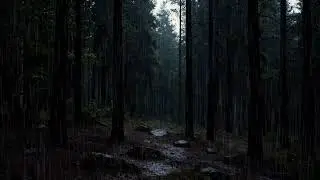 Midnight Rainstorm on Roof (Dark Screen) - Calm Your Mind Fast