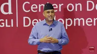 Ujjwal Thapa talking @ Stanford Center on Democracy, Development, and the Rule of Law (CDDRL)