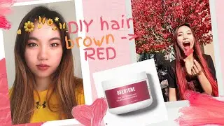 Dying my hair from brown to rosy RED/PINK - Overtone rose gold hair dye