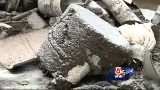 Expressway protesters cut from cement-filled barrels, lock-boxes