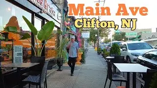 Walking on Main Avenue in Clifton, NJ | Clifton Ave to Rt 46 overpass
