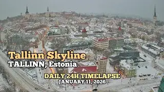 Tallinn Skyline - Daily Timelapse: January 11, 2026 [Tallinn, Estonia]