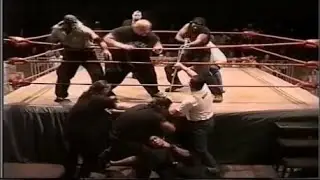 Jeff G Bailey & Elite In Ring Promo, Bill Behrens hanged from ring NWA Wildside TV 145 6-15-02