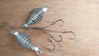 How to best way and easy making fishing spring feeder? With 4 hooks knots.