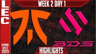 FNC vs BDS Highlights | LEC Spring 2023 W2D1 | Fnatic vs Team BDS