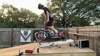 Coleton Prefontaine gate practice at home.