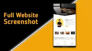 Take a SCREENSHOT of full website