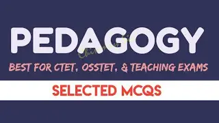 PEDAGOGY || SELECTED MCQS #osstet  #ctet  #teachingexams  #tgt  #jt  #teacher
