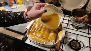 Super Spicy Chicken Enchiladas With A Green Chili Enchilada Sauce! 