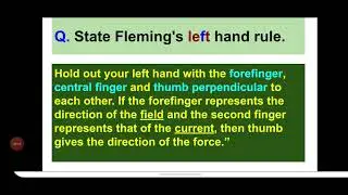 TPS/ Class10th/ Subject-Physics/Topic- Fleming's left and right rule