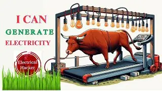Bull Powered Electricity #bull #cow #electricity #generator #electrical @electrical_hacker #nea