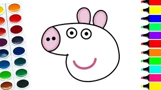 Peppa Pig Face Drawing Step by Step 🐷 | Simple & Cute