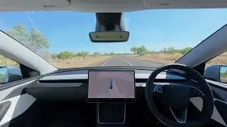 Full Self Driving Halls Creek to Warmun (twice the speed of sound unedited)