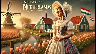 Netherlands ASMR Travel 🌷 | Windmills, Canals & Calm City Sounds