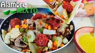 Alambre de Carne Mixto Delicioso, Fácil y Rendidor