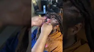 One Loc Reattachment using my electric Crochet Needle | Locs #locs_18 #dreadlocks