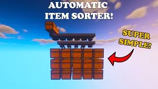 ✅ EASIEST Automatic Sorting System Tutorial! | Minecraft! Java 1.18.1!