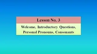 Lesson 3 : Start In Punjabi