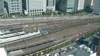Railway Time Lapse 'Hotel Train view' in Japan