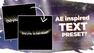 Ae Inspired Smooth Text Animation Preset | Alight Motion