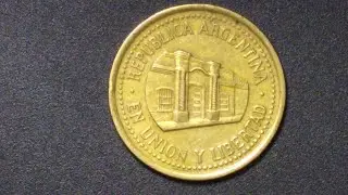 Moeda Argentina 50 centavos de peso de1994