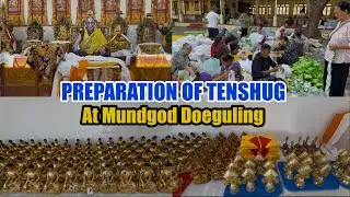 Preparation Of TENSHUG To HH The Great 14th Dalai Lama At Mundgod Doeguling #mundgod #tibetanvlogger