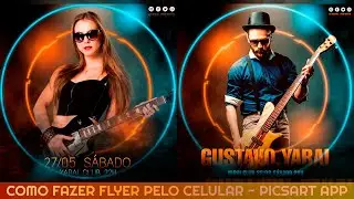 Tutorial Flyer pelo Celular - Smoke Neon Post Social Media-  PicsArt Efeitos de Fuma&ccedil;a e Neon