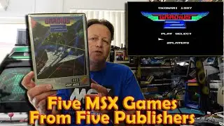 5 MSX Games From 5 Publishers (Galaxian, Handbook of Iga, Senjyo, Gradius II, Crazy Bullet)